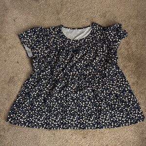 Floral Short Sleeve Blouse